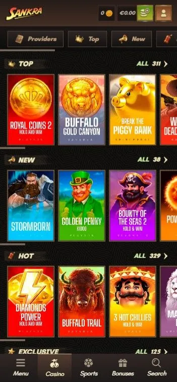 Sankra Casino affiliate landing preview